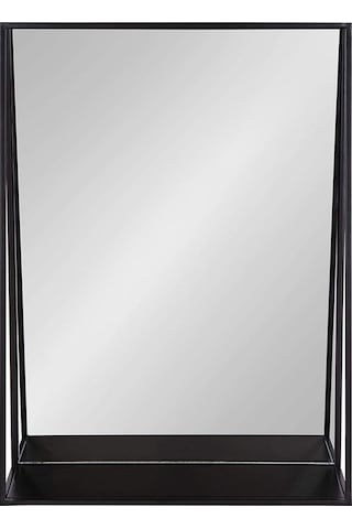 Metal Dekoratif Banyo Ve Lavabo Aynası Siyah