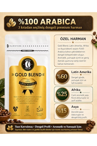 Espresso Gold Blend Premium Öğütülmüş Kahve 500 Gr