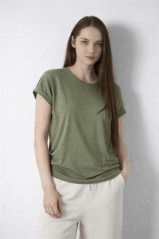Fashion Friends Bisiklet Yaka Haki Kadın Bluz 26y0194k1