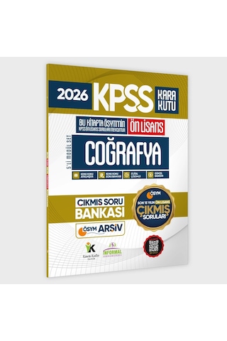 2026 Fullönlisans Kpss Coğrafya Kara Kutu ÖSYM Çıkmış Soru Bankası Son 15 Yıl (Sadece Ön Lisans)