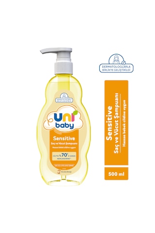 Uni Baby Sensitive Saç ve Vücut Şampuanı 500 Ml 3'lü