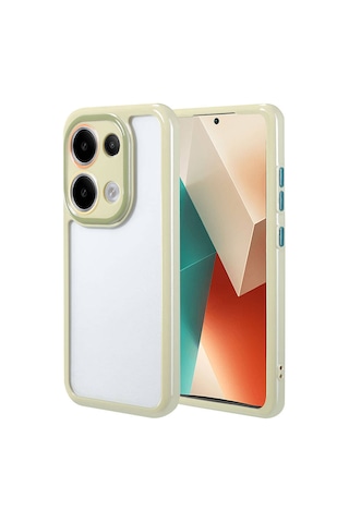 Noktaks - Redmi Note 13 4g Uyumlu Kılıf Kamera Korumalı Renkli Kenar Ve Çerçeve Tasarımlı Vitamin Kapak - Mürdüm - T32447