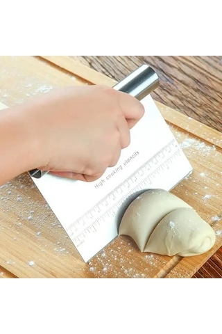 Trendooze Gaojunshop01 Paslanmaz Çelik Hamur Kazıyıcı Fırıncılık Aleti Gümüş Renk Gümüş