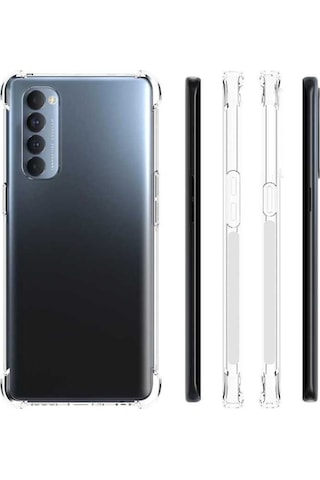 Oppo Reno 4 Pro 4G Kılıf Zore Nitro Anti Shock Silikon Kılıf Renksiz