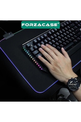 Siyah Zemin Rgb Ledli Gaming Mouse Pad - Fc486