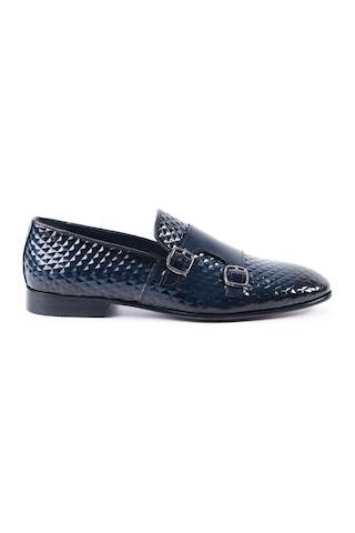 Tuna Hakiki Deri Lacivert Loafer Erkek Ayakkabı - K307 Lacivert