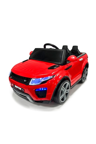 Raptor 12v Akülü Jeep Kırmızı Led Farlı, Sallanma Modlu Çocuk