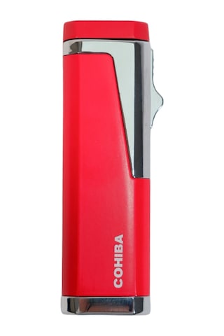 Cohiba 3 Torch Pürmüz Delicili Kırmızı Metal Puro Çakmağı - Tr9607