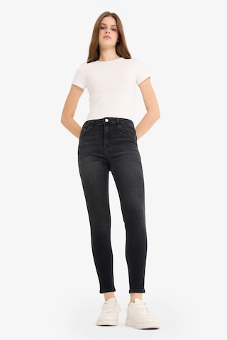 Defacto Skinny Fit Yüksek Bel Bilek Boy Jean Pantolon E9820ax25aunm40 Siyah