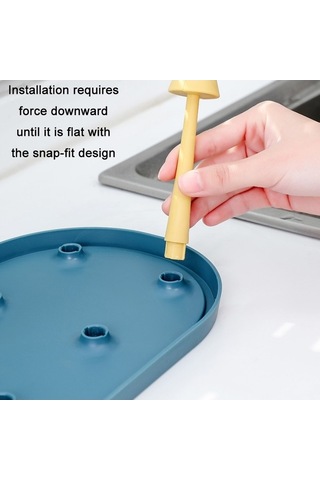 Dancemonkey Mavi Sarı Plastik Tepsi Baş Aşağı Kabı, Saklama Rafı Çok renkli