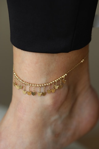 Yenigün Kuyumculuk 14 Ayar Altın Dorika Dizili Kelebek Sallantılı Halhal Hll30033