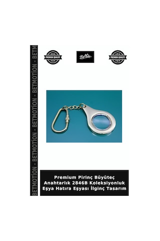 Premium Pirinç Büyüteç Anahtarlık 2846b Koleksiyonluk Eşya Hatıra Eşyası İlginç Tasarım