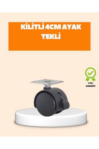 Cosmotex 4 Cm Kilit Meizmalı Mobilya Ayağı Tekli Çok Renkli
