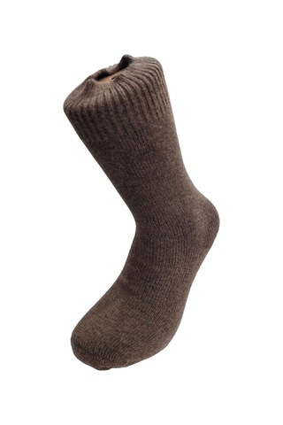 Yerli Üretim Erkek Yün Wool Soket Çorap-kahve Kahverengi