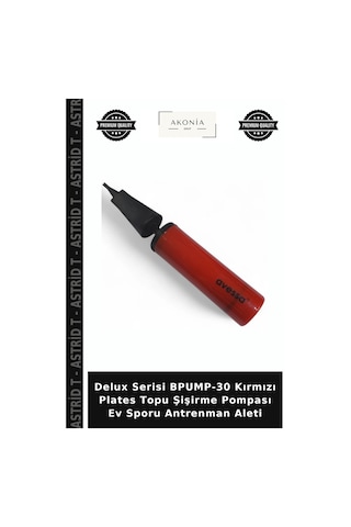 Delux Serisi Bpump-30 Kırmızı Plates Topu Şişirme Pompası Ev Sporu Antrenman Aleti