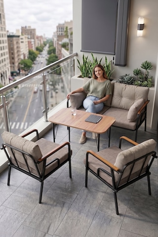 Ekon Serisi 1. Sınıf 2+1+1 Cappucino Bahçe Balkon Oturma Koltuk Takımı