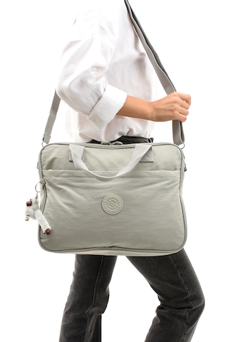 Özer-3027 Sanmorris Unisex Krinkıl Suya Dayanıklı Çapraz-el Askılı Evrak Ve Laptop Çantası Açık Gri