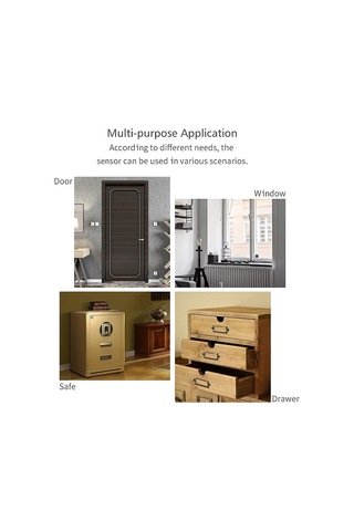 Wezone Tuya Akıllı Wifi Pencere/kapı Sensörü, Ses Kontrolü, Akıllı Cihazlarla Bağlantı, Uzaktan Uyarı Sistemi Pil Dahil Değil