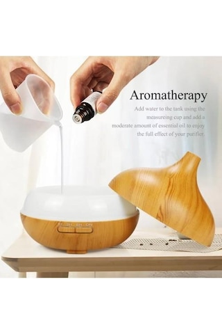 Ultrasonik Aroma Hava Nemlendirici Hava Difüzör Kokulu Uçucu Yağ Difüzör 500 Ml Kumandalı Led Işıklı