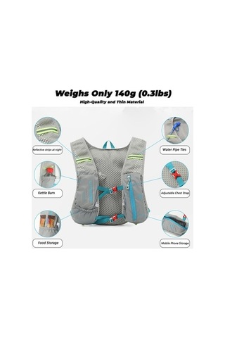 Funtree Fonksiyonel Naylon Koşu Sırt Çantası - Sıvı Alımı, Bisiklet Çantası Gök Mavisi Mavi Mavi