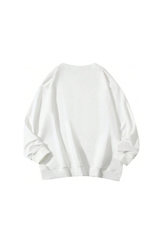 Adrift Panda Print Drop Shoulder Sweatshirt Beyaz Beyaz
