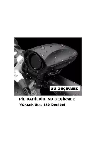 Bisiklet Korna - Siren Korna 120 Desibel Siyah