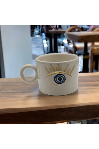 Altın Yaldız Göz Nazar Fincan Mug