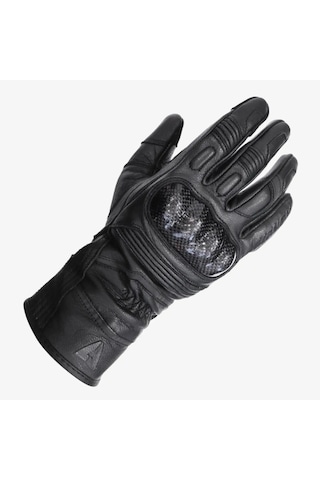 Venom Motosiklet Eldiveni Deri Siyah %100 Leather Motorcu Eldiveni