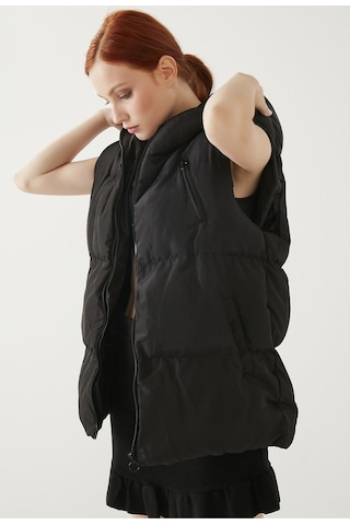 Meecy Kadın Oversize Şişme Yelek Black Black