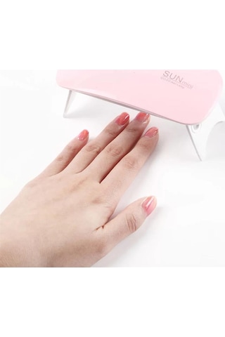 Mini Tırnak Kurutucu Uv Led Lamba 6w Pembe