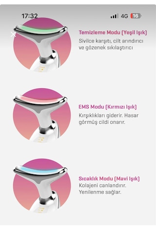 Ems Yüz Ve Çene Masaj Aleti Bataryalı Beyaz - Pembe