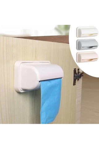 Geeksen 3'lü Duvar Montajlı Çöp Poşeti Dispenseri - Mutfak, Banyo Ve Tuvalet İçin Pratik Çözüm, Abs Plastik, Beyaz, Gri, Bej Gri