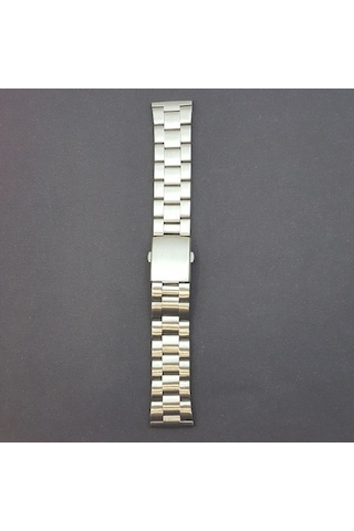 Çelik Metal Kol Saat Kordonu Yandan Basma Anahtarlı 24 Mm (C-03)