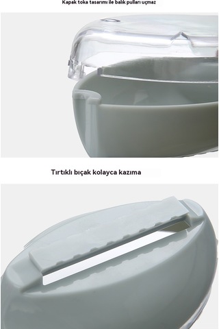 Pazly-elle Balık Pulu, Balık Pulu, Kapaklı, Ev, Mutfak Aletleri, Balık Pulu Kazıma, Plastik Kazıma, Balık Pulu Kazıma Mavi