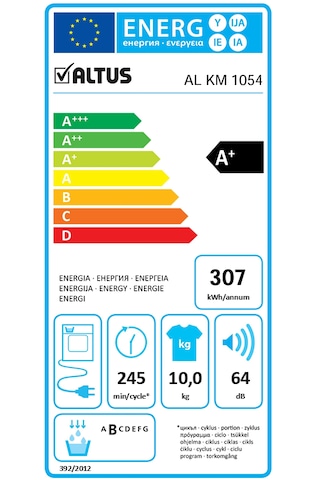 Altus AL KM 1054 10 KG Isı Pompalı Çamaşır Kurutma Makinesi
