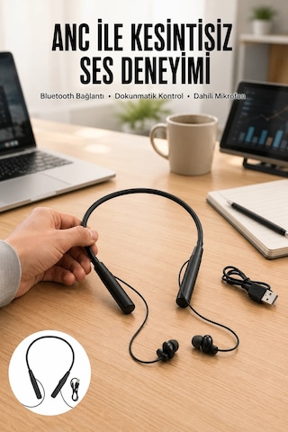 Plentifulyeni Nesil Bluetooth Kulaklık Kablolu Kulak İçi Dijital Göstergeli K-200