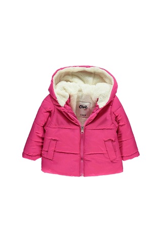 Civil Baby Kız Bebek Kapüşonlu Mont 6-18 Ay Fuşya