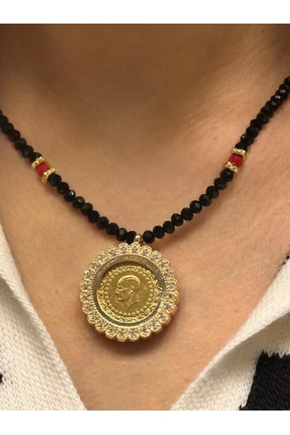 Hakan Güler Kuyumculuk Yarım Altın Kolye Yz03 Sarı Altın