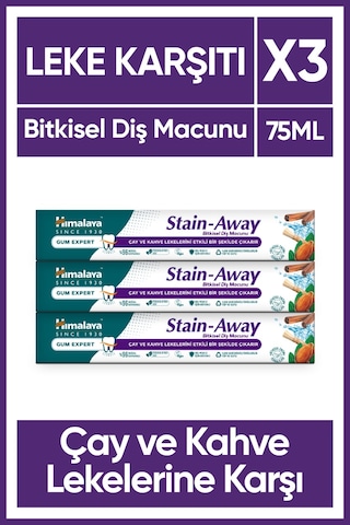 Himalaya Stain Away Leke Karşıtı Diş Macunu 3 x 75 ML