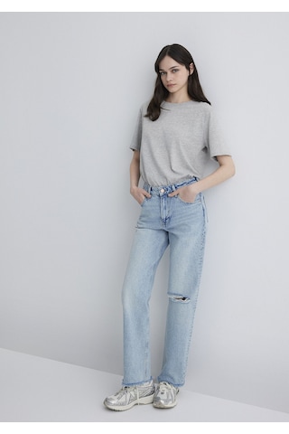 Mavi - Barcelona Kolej Vintage Açık Mavi Jean Pantolon 101047-89198 Açık Mavi