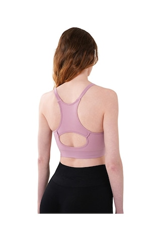 Musclecloth Nova Seamless Sırt Detaylı Bra Pembe