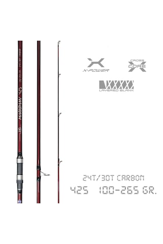 Tournament Fishing Marksman 425 Mt Tubular Fuji Set Guides 100-265gr Atarlı 3 Parça Surf Olta Kamışı 4,25 Mt