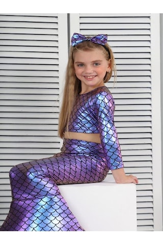 My Kids Wear Uzun Kollu Deniz Kızı Ve Kostüm Mor