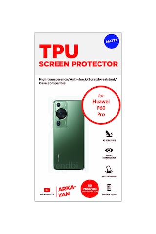 Huawei P60 Pro Mat Arka Ve Yan Kaplama Tam Kaplayan Hd Film