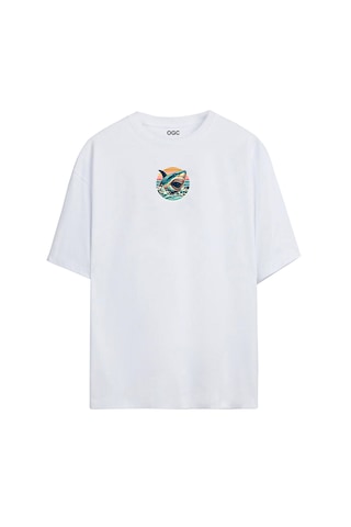 Ogc Köpek Balığı Oversize Unisex T-shirt Beyaz