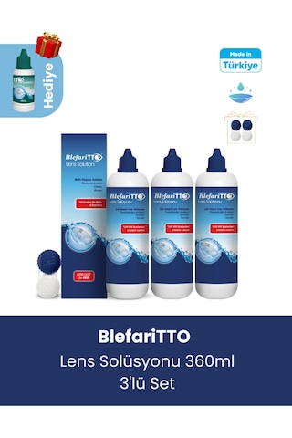Tto Blefaritto Lens Solüsyonu 3 x 360 ML + Çanta Boy 60 ML