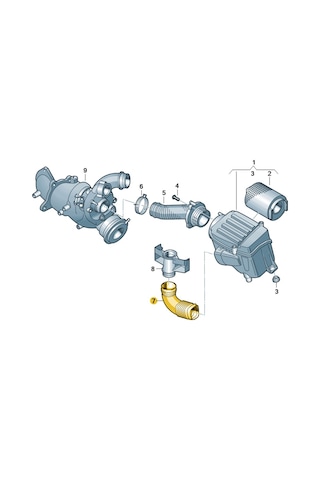 Audi A3 Hb 09-12 1.4tsi Cax Hava Filtre Giriş Borusu 1k0129618bf 1 Adet