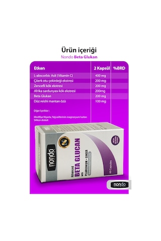 Nondo Advanced Beta Glucan 60 Kapsül