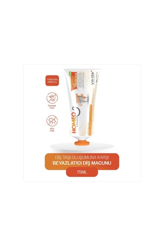 Homeo Bitkisel Diş Macunu Diş Taşı Oluşumuna Karşı Beyazlatıcı 75 Ml