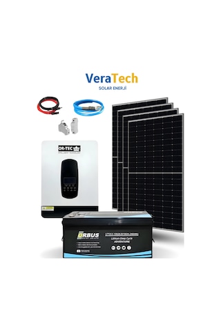 Veratech 4.2 Kw Lityum Akülü Hazır Solar Enerji Bağ Evi Paketi